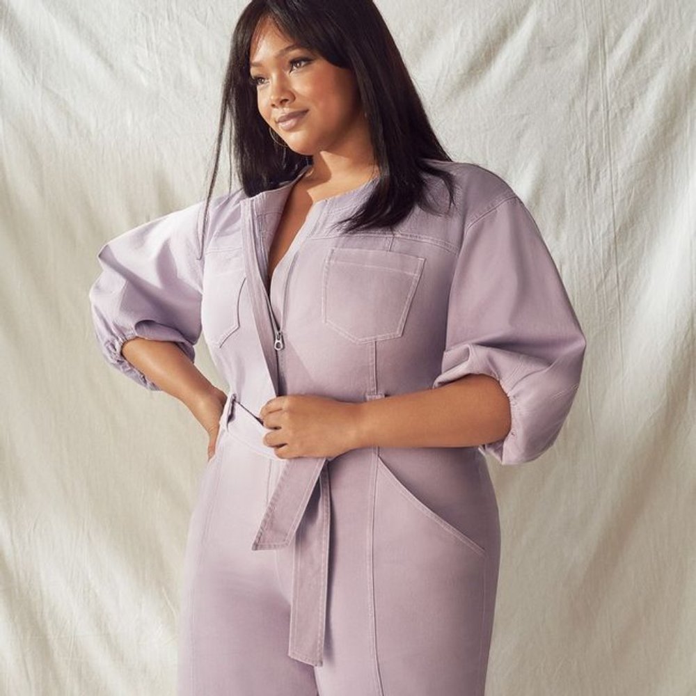 Eloquii Puff Sleeve Jumpsuit Size 18